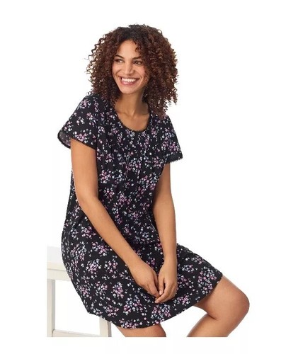 Aria Short Sleeve Scoop Neck Nightgown With Pockets 100% Cotton Size 5X NWT - Picture 4 of 6