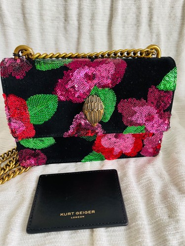 NWT Kurt Geiger London Shoreditch Floral Sequin Small Crossbody Bag - Picture 10 of 13