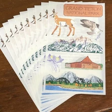 10 Mrs Grossmans Grand Teton Nat'l Park Stickers Travel Vacation WY Rockies