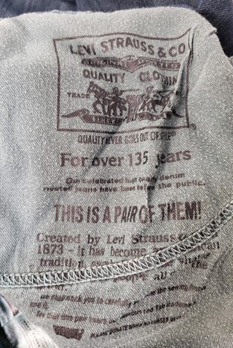 Levis Jeans Herren passt 38x29 Straight Dunkelblau Denim Authentic Classic 38x34 - Bild 8 von 17