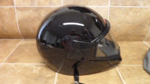 Vintage Yamaha SnoForce Snowmobile Full Face Black Helmet - Shield- Size Medium - Picture 2 of 18