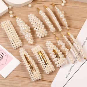 12 Pcs Pearl Hair Clips Large Hair Clips Pins Barrette Ties Hair