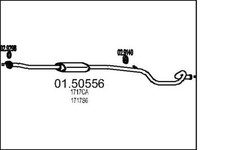 MTS Mittelschalldämpfer Schalldämpfer für Peugeot 206 SW 2E/K 01.50556