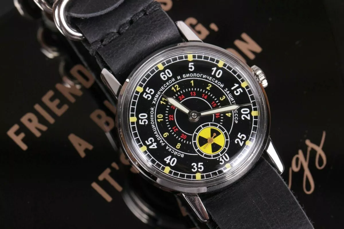 Wrist watch Raketa Radiation troops Soviet watches Military rare watches