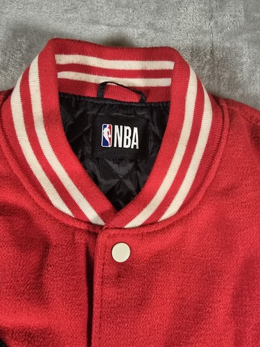 Giacca Chicago Bulls UK da uomo grande NBA basket Varsity stile college Jock - Foto 5 di 12