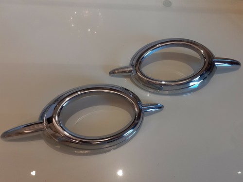 2 CUBIERTAS ANTINIEBLA DELANTERAS CROMADAS OVALADAS (TIPO A) PARA MERCEDES BENZ W164 ML 2005-2011 - Imagen 6 de 9
