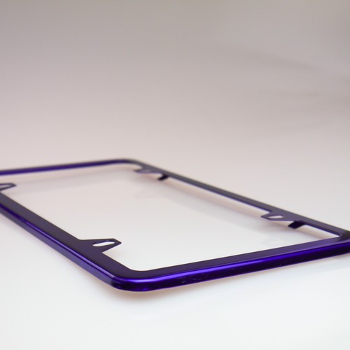 Powder Coated Candy Purple Stainless Steel License Plate Frame Holder 4H Slim - Picture 9 of 12