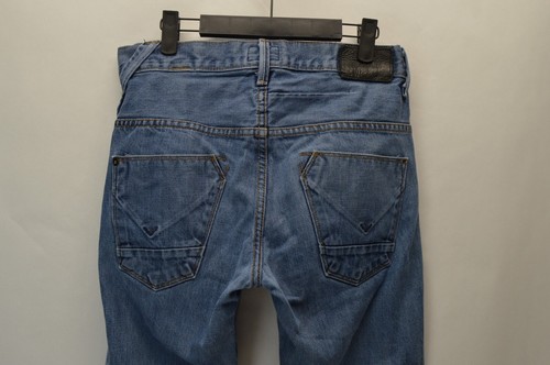 Jeans Hudson uomo 31x32 blu fantasma taglio dritto bottoni mosca denim made in USA - Foto 7 di 21