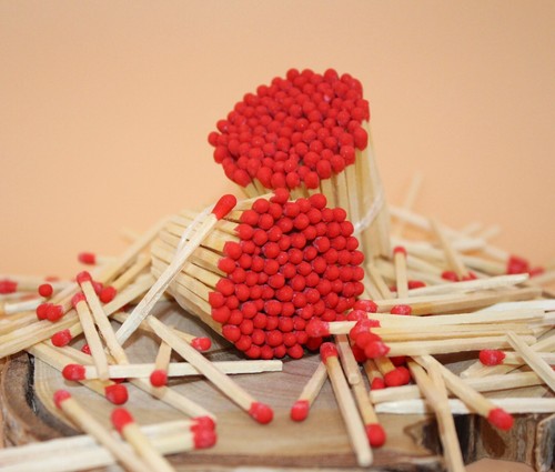 500pcs red tipped party wedding candle jar crafts matches. Natural wood 1,95" - Picture 9 of 10