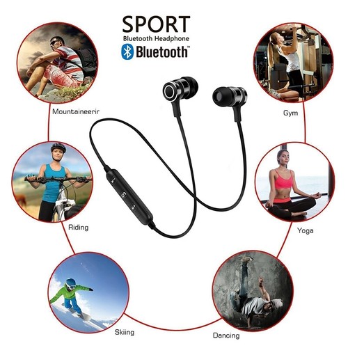 D-35 Bluetooth v4.2 Metal Magnetic Sports In-ear Earphones Black - Local Seller - Picture 6 of 12
