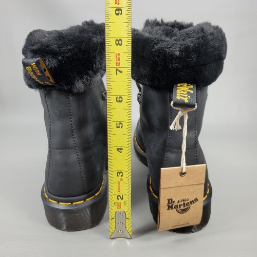 DR. MARTENS 1460 Serena Collar Faux Fur Lined Lace Up Combat Boots Womens Size 9 - Picture 6 of 12