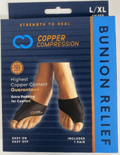 NEW Copper Compression - Copper Infused Bunion Relief - Large/X-Large