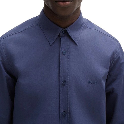 Boss Shirt - Men's Boss Relegant 6 M Washed Poplin Shirt - 50518304 - BNWT - Picture 13 of 17