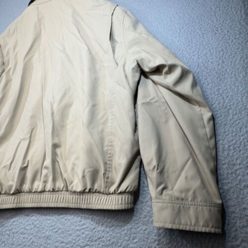 Polo Ralph Lauren Jacket Men Large Beige Bomber Collared Twill Golf Pony Bedford - Picture 12 of 13