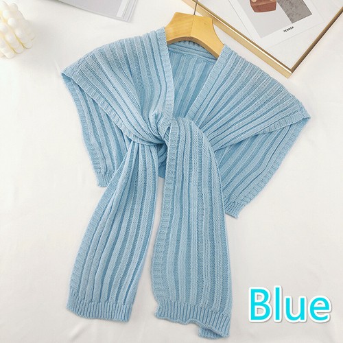 Damen Strick Schal Halstuch Pullover Schal Schnürung Cape Jacke Strick Herbst süß - Bild 19 von 23