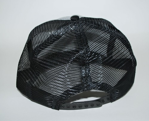 Mobil 1 Racing Trucker Hat Adjustable One Size Fits All Mesh Back Black Gray - Picture 5 of 11