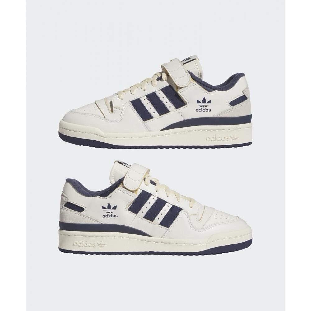 スニーカー adidas Forum 84 Low Cream Navy Size 10- Adidas Originals Men's Forum 84 Low Shoes, Off