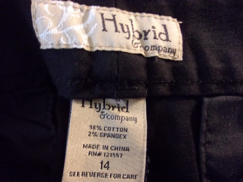 Hybrid & Company Womens Black Stretch Cotton/Spandex Shorts - Sz 14- NWT - Picture 6 of 9