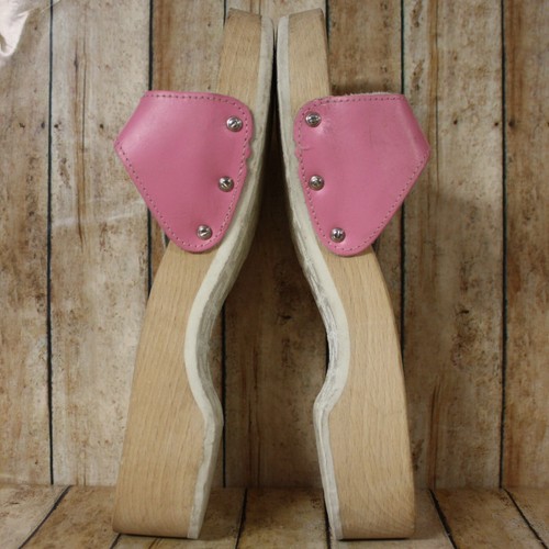 Dr Scholls The Original Wood Exercise Sandal Leather Buckle Womens 10 Pink Italy - Picture 4 of 13