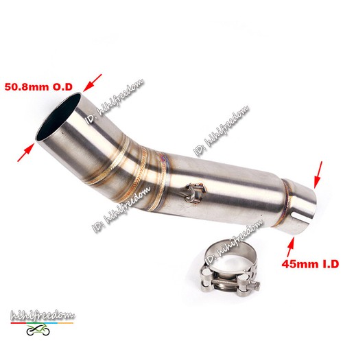 Tubo de eslabón de escape medio para motocicleta Honda CBR500R CB500X CB500F 2013-2019 51 mm - Imagen 2 de 10