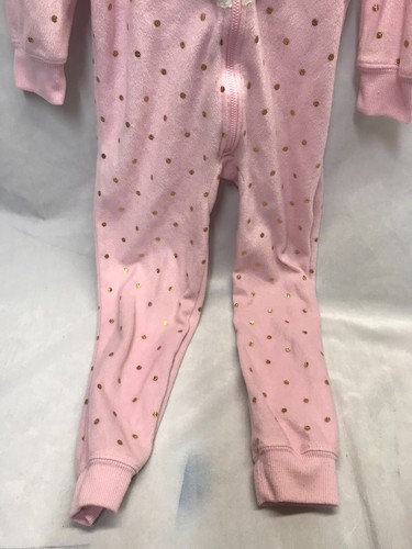 Kids Dream life one piece PJ's Pink With gold Polka Dot Girls Clothing Size 6X - Picture 5 of 11