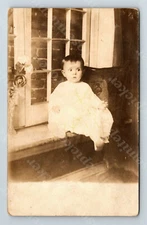 Wd2 Postcard RPPC Cute girl white lace dress 381a