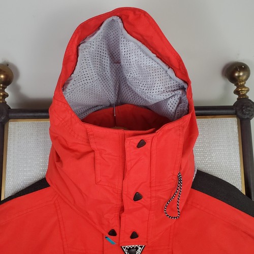 VTG HELLY HANSEN EQUIPE Size Large Mens Waterproof Insulated Ski Jacket Hood Red - Picture 14 of 22
