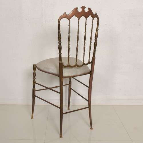 CHIAVARI Bronze Chair in Sumptuous Gray ITALY 1950s Midcentury Elegance - Picture 6 of 10