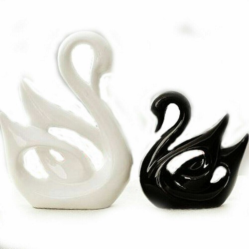 Weiße Keramik Schwanenkopf Vase Blumenornament Halter Vogel Dekoration 26cm - Afbeelding 7 van 15