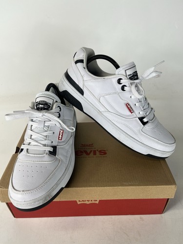 Scarpe sneakers stringate LEVI'S uomo bianche misto mod 521 punta tonda 8,5