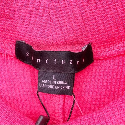 Sanctuary pink mock neck thermal long sleeve tee Large new - Imagen 6 de 6