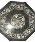 15" Green Marble Semi Precious Stones inlay pietra dura marquetry art Work