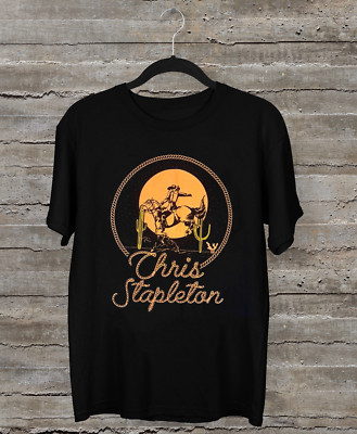 NEW Chris Stapleton Singer Short Sleeve Cotton Black All Size Shirt OM653