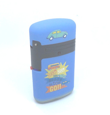 VW Volkswagen Feuerzeug Prof... Jet Lighter Gas Double Blue Flame Blaue Blau