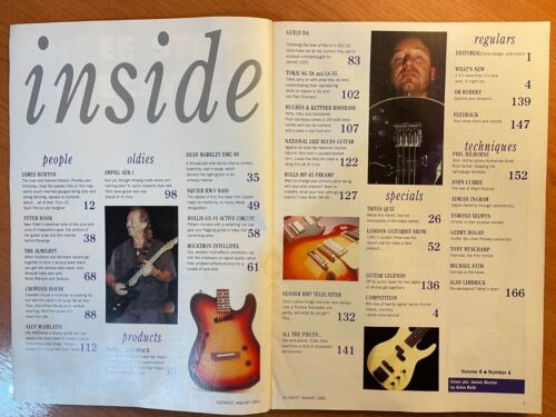 GUITARIST Magazine January 1992 vintage - James Burton, Neil Finn, Peter Hook - Picture 2 of 10