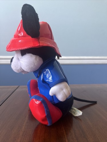 Mickey Mouse Plush in Firefighter Outfit Classic Toy Company Vintage - Picture 4 of 8