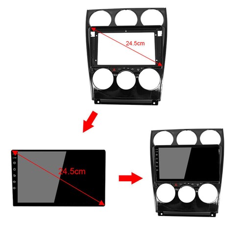 Auto Stereo Radio Double Din Installation Dash Panel Kit For Mazda 6 2004-16 - Picture 4 of 5