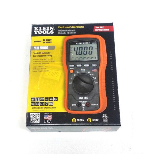 Klein Tools MM5000 Electrician's Multimeter True RMS TRMS "MADE IN THE USA" - Picture 1 of 7