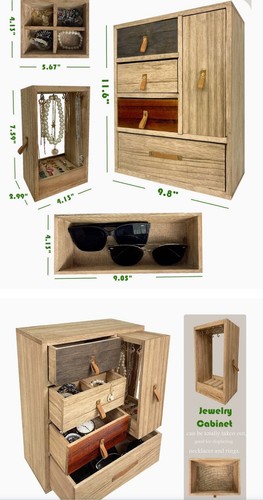 Ylu Yni Mothers Day Gifts for Mom Jewelry Box with 4 Drawers and Collection... - Picture 2 of 2