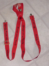 Snap-On Tool Red Suspenders With Clips - One Size Embroidered