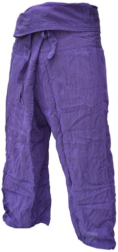 Pantaloni da pescatore tailandese cotone semplice salotto pantaloni yoga hippie boho - Foto 22 di 48