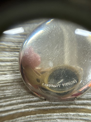 VINTAGE DANECRAFT STERLINGSILBER RUND GEFORMTES MEDAILLON/ANHÄNGER FLORALES DESIGN - Bild 2 von 4