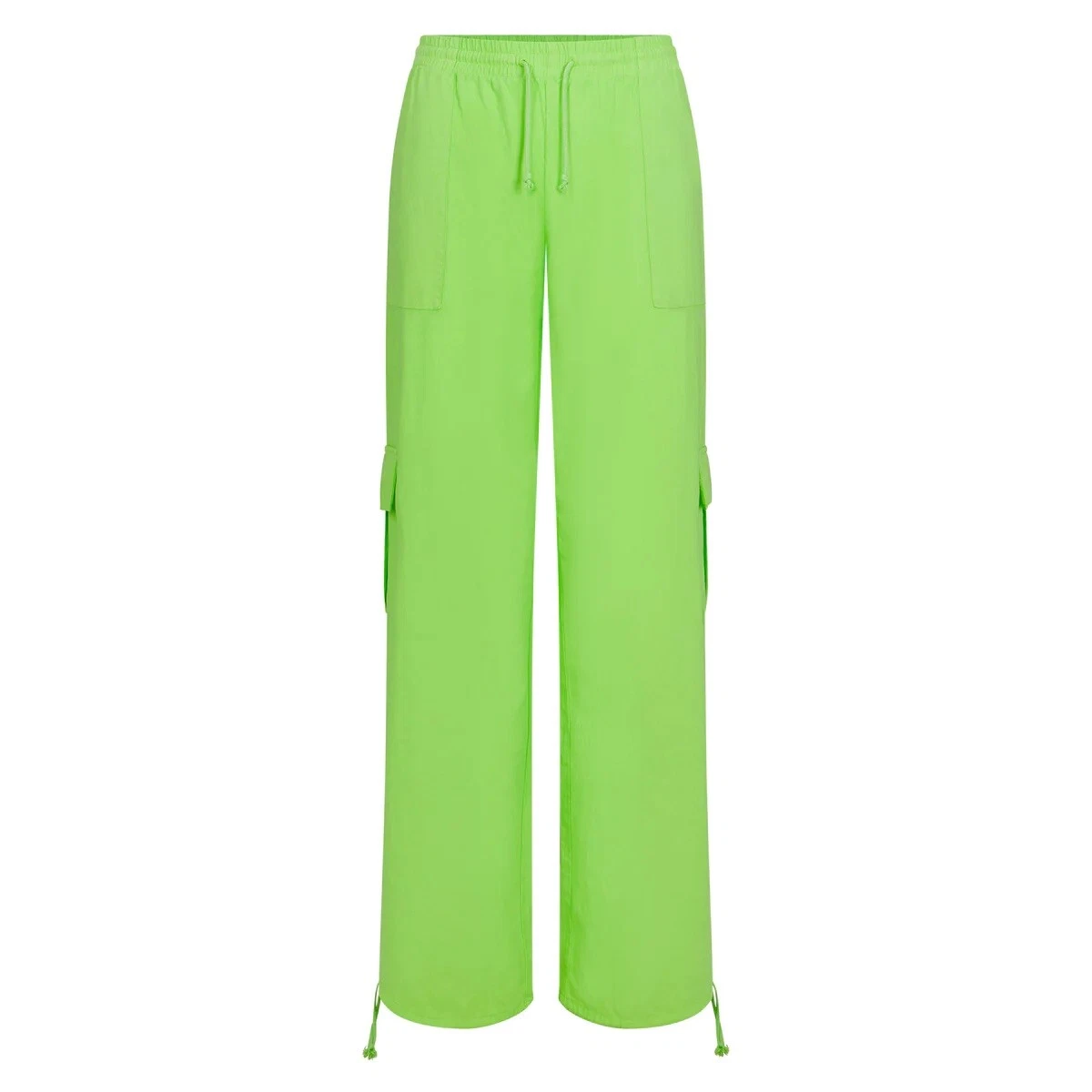 Sold Out SKIMS Swim COVER UP CARGO PANT neon green Sz XXS Pants run big