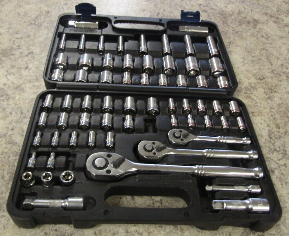 Quinn 1/4 in., 3/8 in., 1/2 in. Drive SAE & Metric Socket Set missing 2 sockets eBay