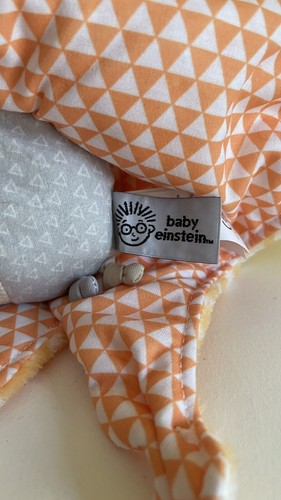 Baby Einstein Mary Meyer Babsecurity Blanket Lovey Orange Tiger Plush Chevron - Picture 6 of 8