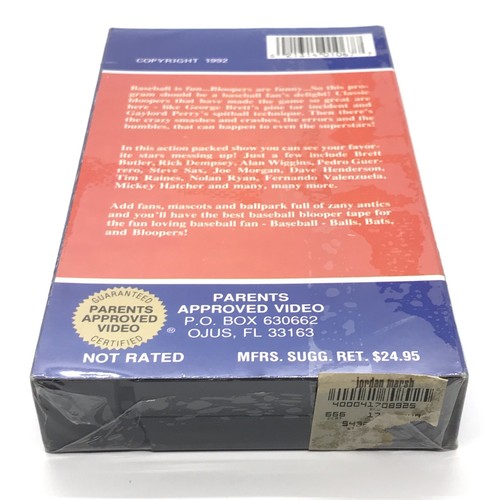 BASEBALL: Balls, Bats, & Bloopers VTG 1992 (VHS) Sports NOS New & Sealed - Picture 6 of 9