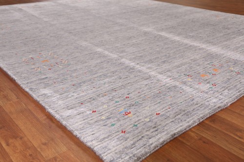 Eye-catching Gabbeh Area Rug Purple Handmade Wool 8x10 ft - Picture 6 of 20