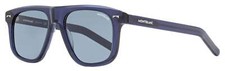 Montblanc Oversize Sunglasses MB0227S 003 Transparent Blue 55mm