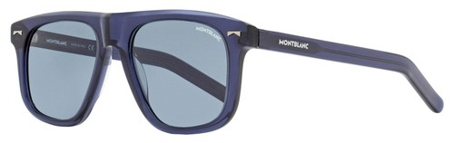 Montblanc Oversize Sunglasses MB0227S 003 Transparent Blue 55mm - Picture 1 of 3