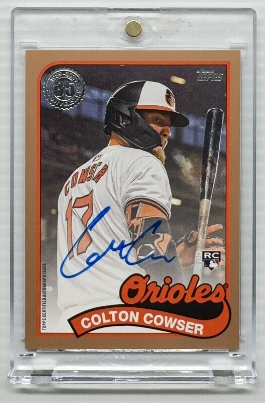 2024 Topps Update Colton Cowser 1989 Topps Gold Rookie Auto RC #07/50 Orioles